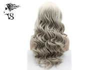 Long Gray Synthetic Hair Curly Lace Front Wigs For Celebrity Looksalikes Wigs
