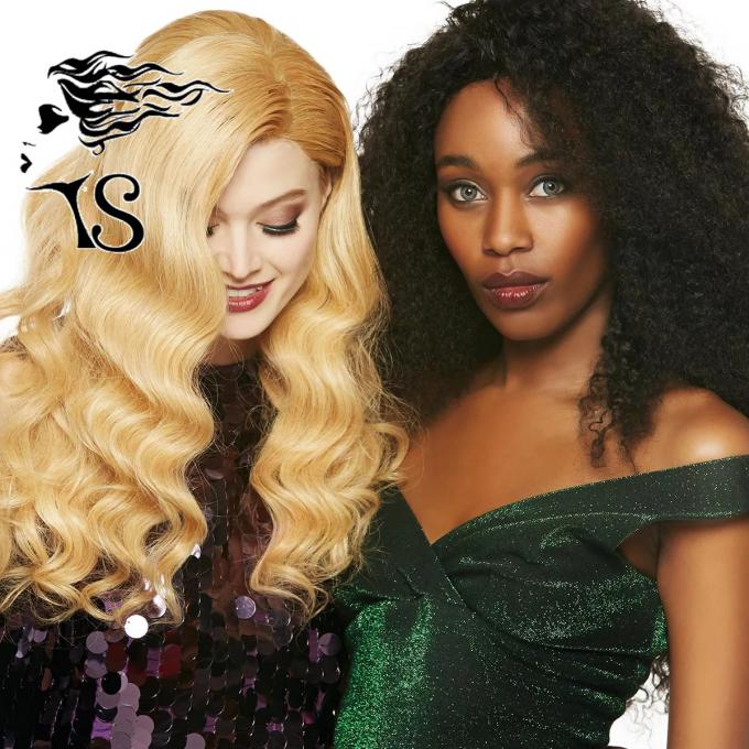 Schwarze gelockte Afroamerikaner-Menschenhaar-Perücken, Jungfrau-natürliche Haar-Spitze-Front-Perücken 100%
