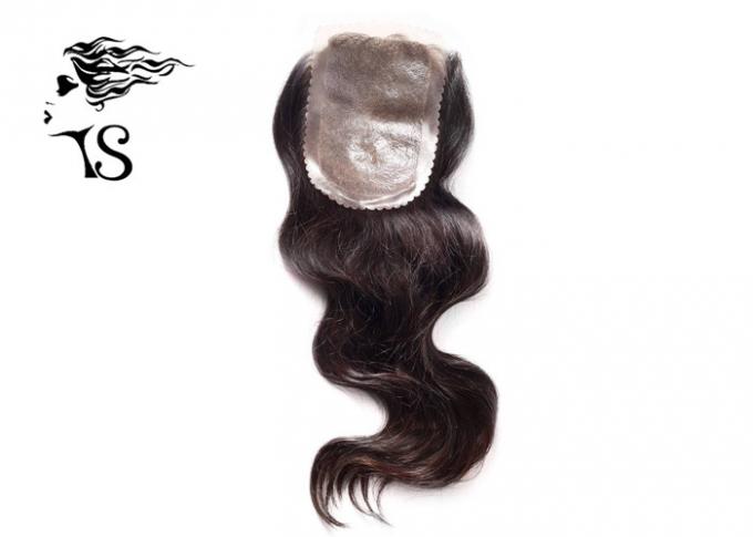 Haut-niedrige Spitze-Front-Menschenhaar-Deckel, Wasser-Wellen-Silk frontale Haar-Stücke